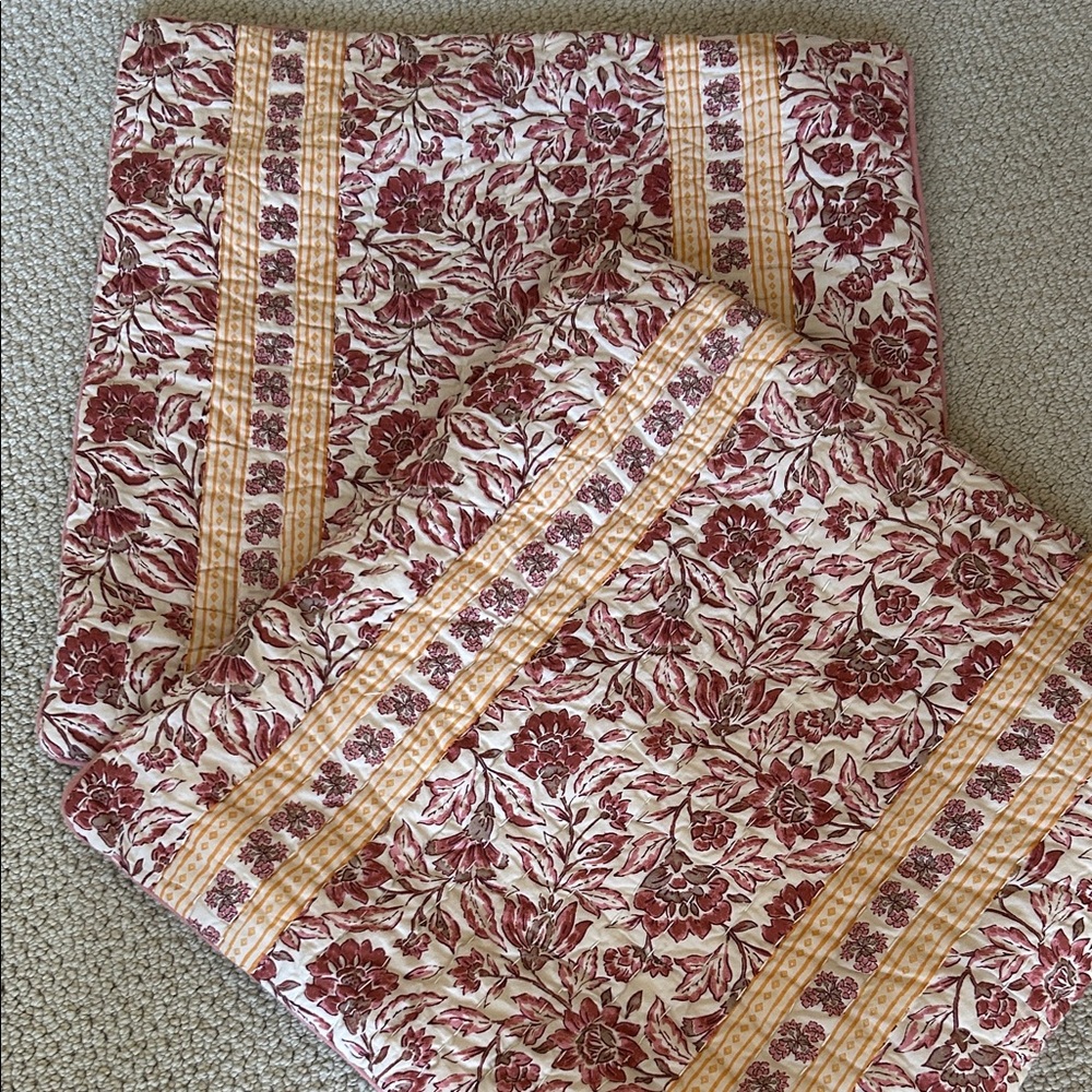 Better Homes And Gardens Red and Yellow Floral Pillow Covers